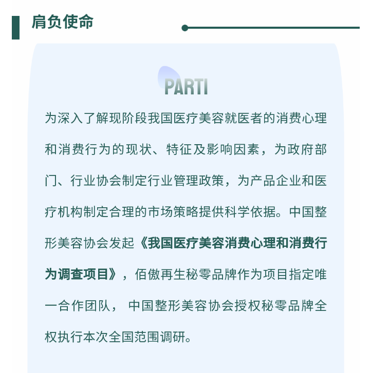 我国医疗美容消费心理和消费行为调查项目现已进入核心关键期